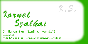 kornel szalkai business card